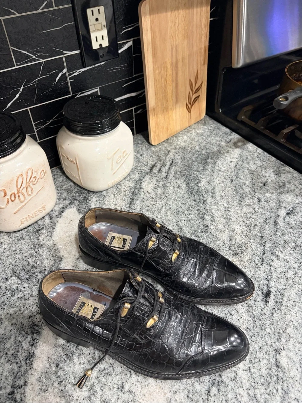 Genuine Crocodile Skin  David Eden dress shoes